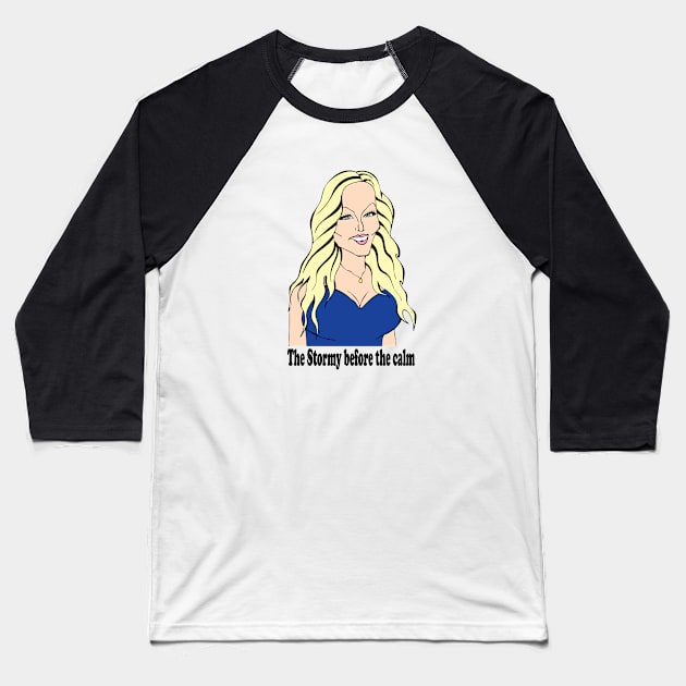 STORMY DANIELS Baseball T-Shirt by cartoonistguy